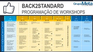 BACK2STANDARD
PROGRAMAÇÃO DE WORKSHOPS
 