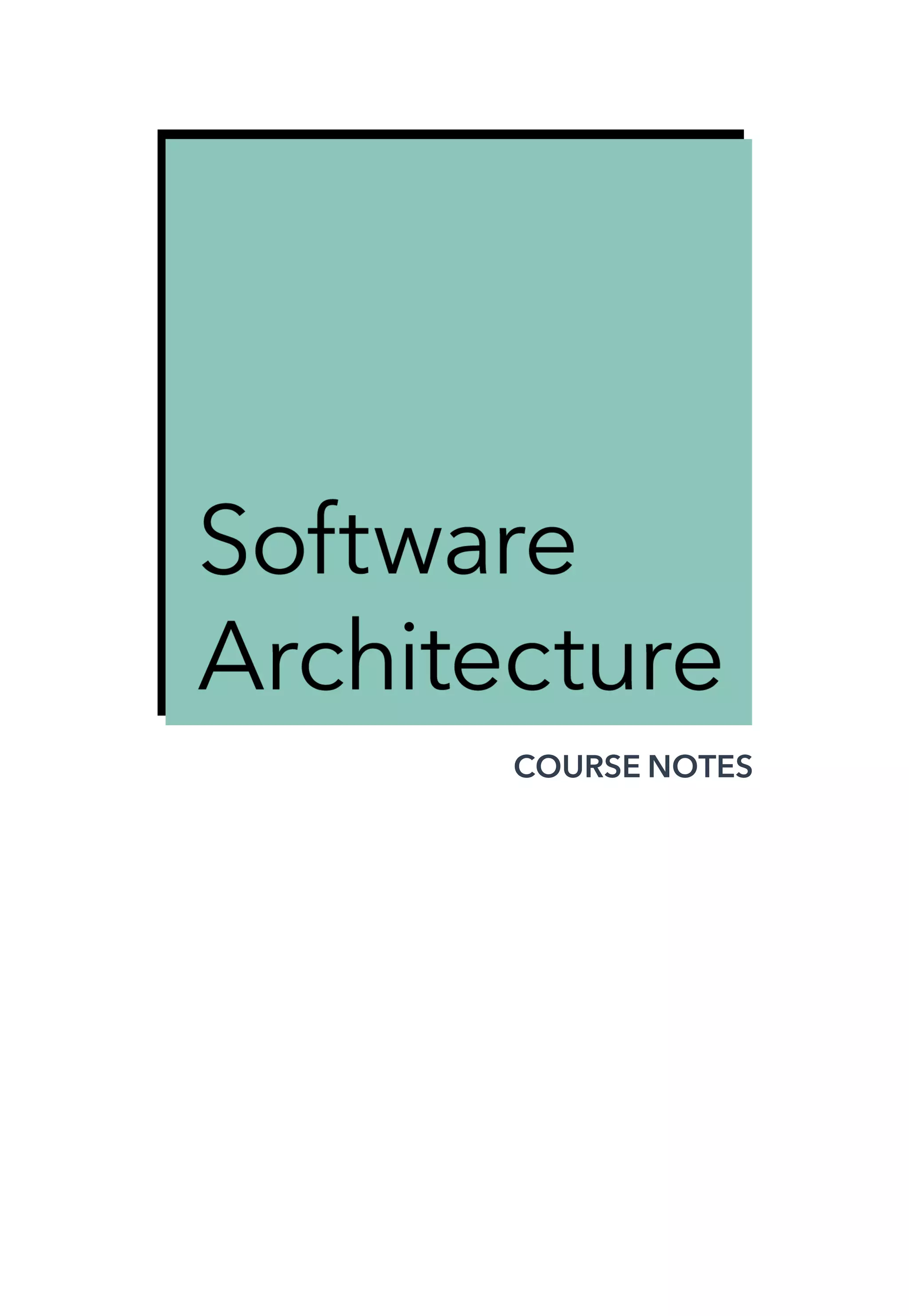 COURSE NOTES
 