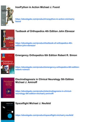 Biomaterials in Orthopedics 2nd Edition Michael J. Yaszemski | PDF