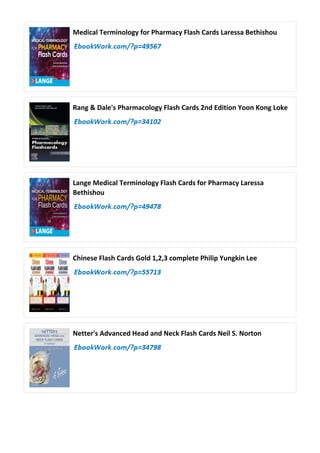 Flash Cards Rang Lippincott Microcards: Comprehensive Microbiology Flash Cards 4th ...