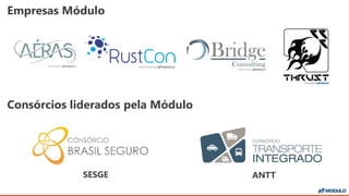 Empresas Módulo
Consórcios liderados pela Módulo
SESGE ANTT
 