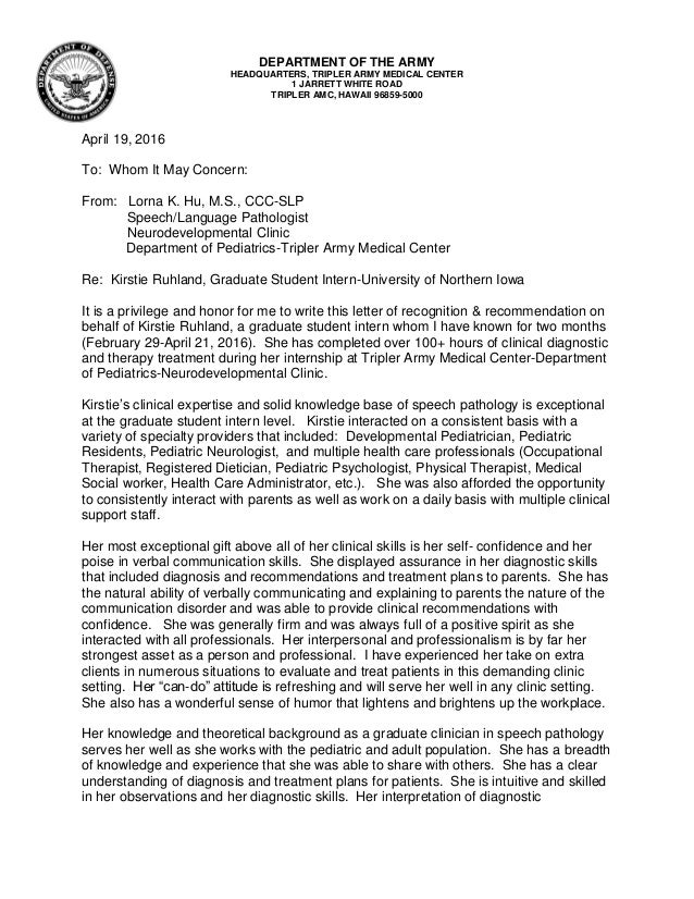 letter of rec hu letter of recommendation for speech pathologist