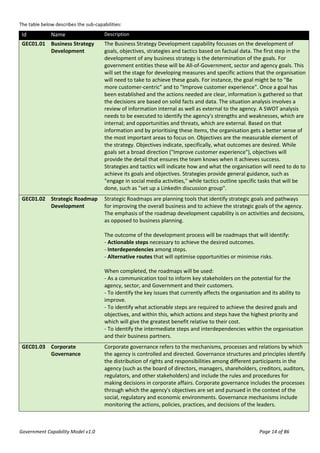 Government Capability Model v1.0 | PDF