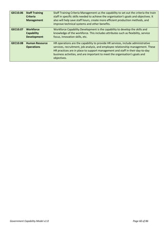 Government Capability Model v1.0 | PDF