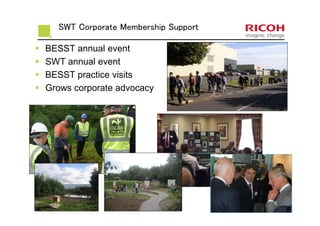 SWT Corporate Membership Support
BESST annual event
SWT annual event
BESST practice visits
Grows corporate advocacy
 