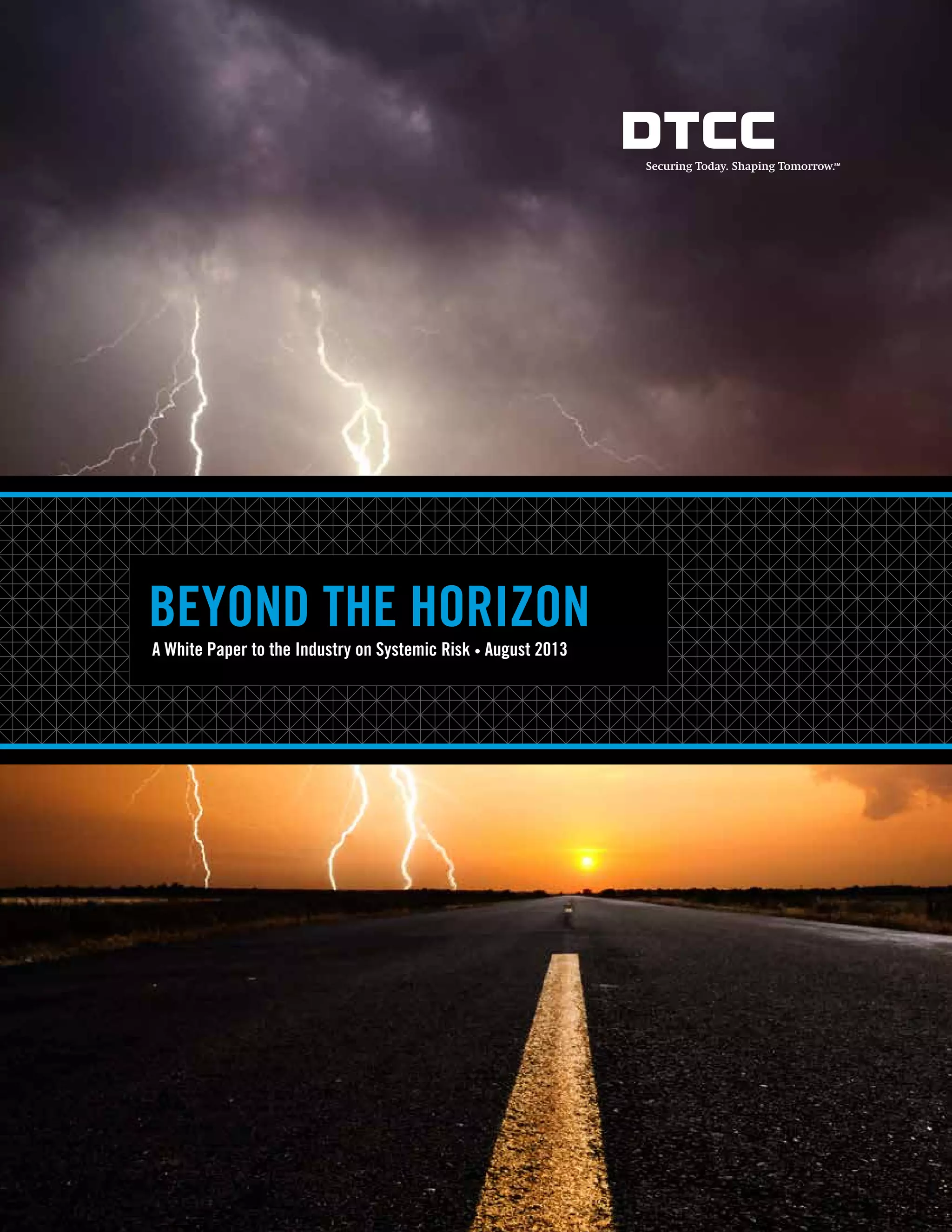 Beyond the Horizon
A White Paper to the Industry on Systemic Risk • August 2013
 