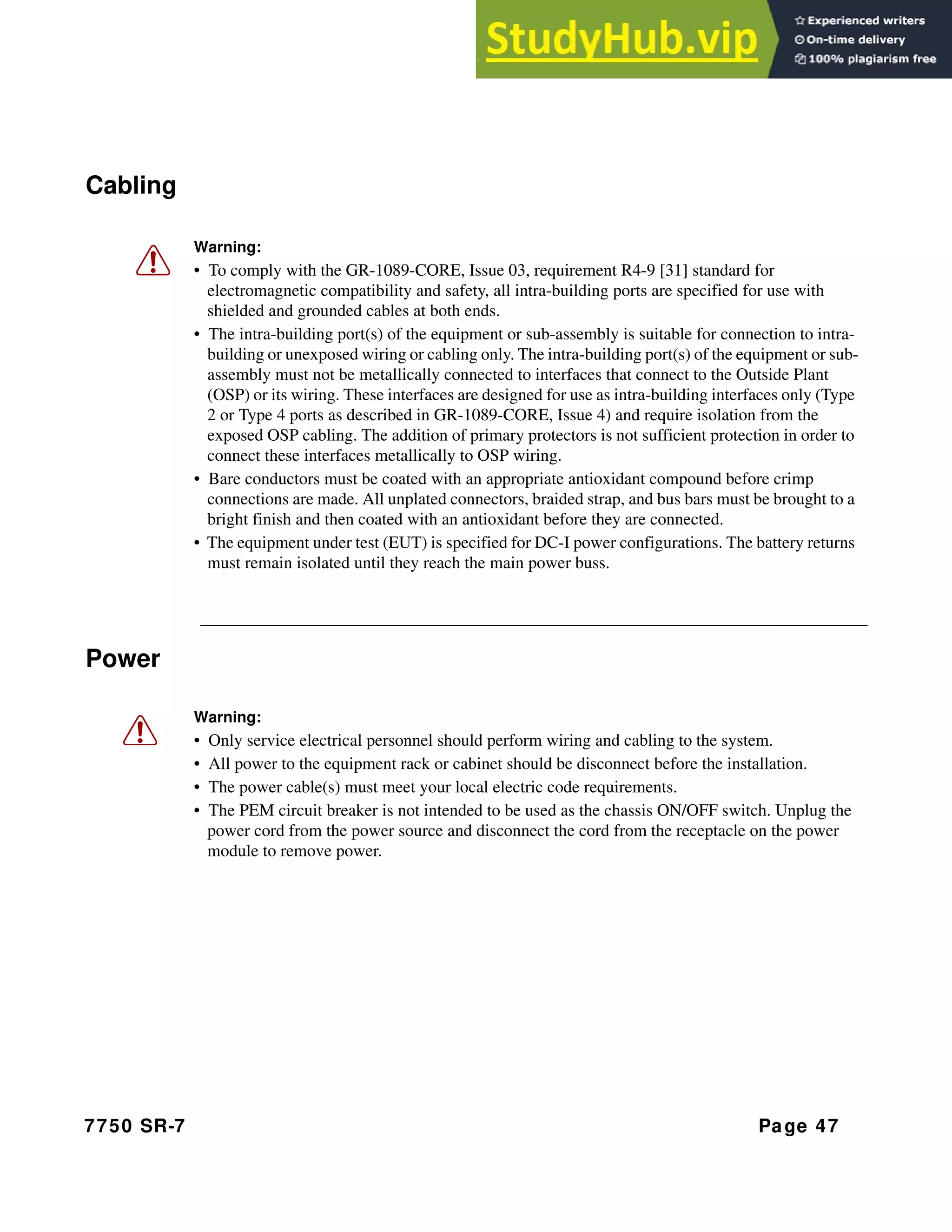 7750 SR-7 INSTALLATION GUIDE | PDF