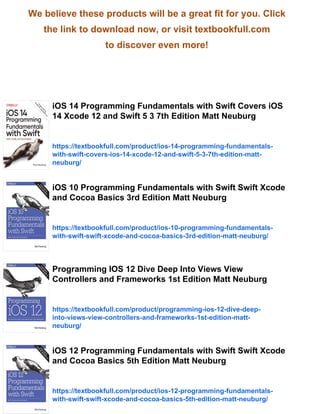 Programming iOS 14 11th Edition Matt Neuburg | PDF
