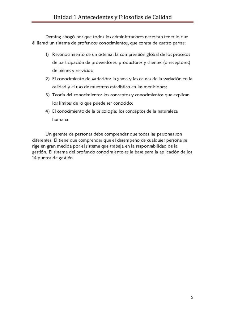 Antecedentes Y Filosofías De La Calidad - 