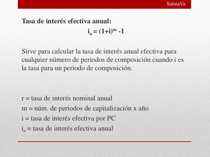 Formula Para Calcular La Tasa De Interes Mensual De Un