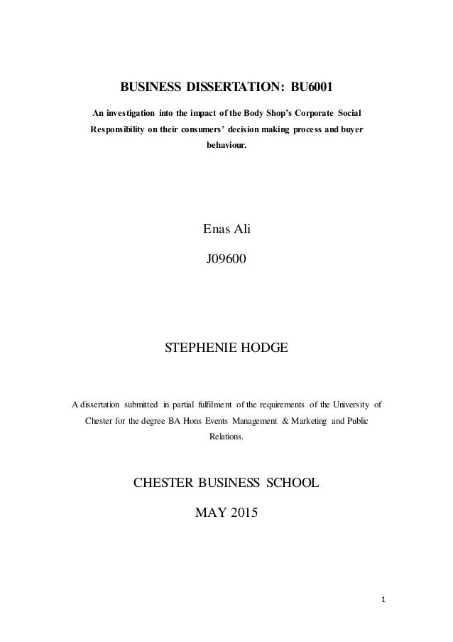 Business dissertations