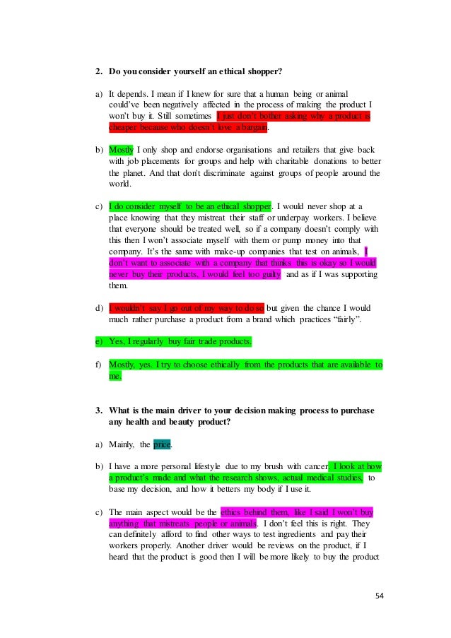 Dissertation using t test