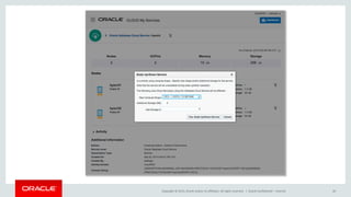 Copyright © 2015, Oracle and/or its affiliates. All rights reserved. | Oracle Confidential – Internal 40
 