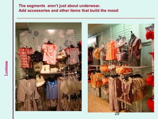 Lontessa The segments aren’t just about underwear.
Add accessories and other items that build the mood
29
 