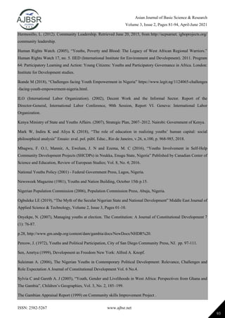 Youths and National Development in The Gambia | PDF
