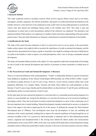 Youths and National Development in The Gambia | PDF