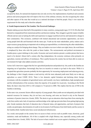 Youths and National Development in The Gambia | PDF
