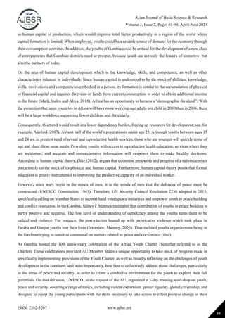 Youths and National Development in The Gambia | PDF