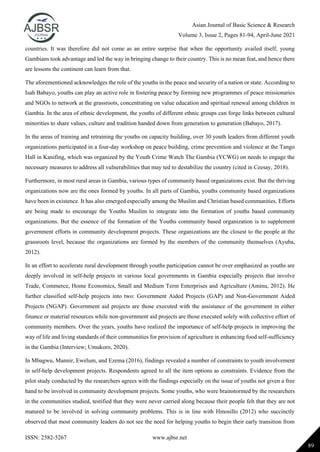 Youths and National Development in The Gambia | PDF