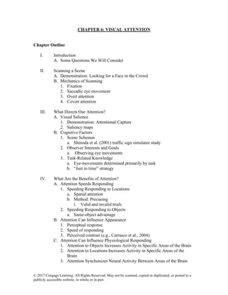 Comprehensive Guide to Visual Attention in Sensation and Perception | PDF