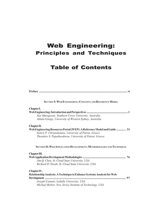Web Engineering Principles And Techniques Woojong Suh | PDF