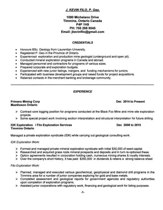 Kevin Filo - Resume 2015.PDF