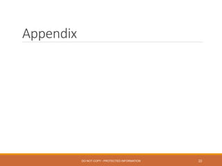 Appendix
22DO NOT COPY - PROTECTED INFORMATION
 