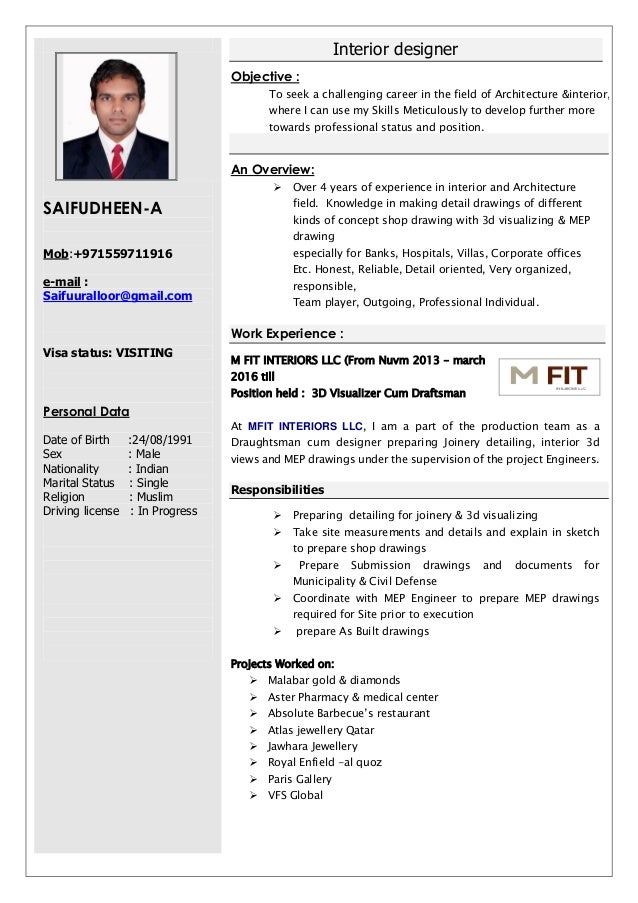 saifu resume curriculum vitae document