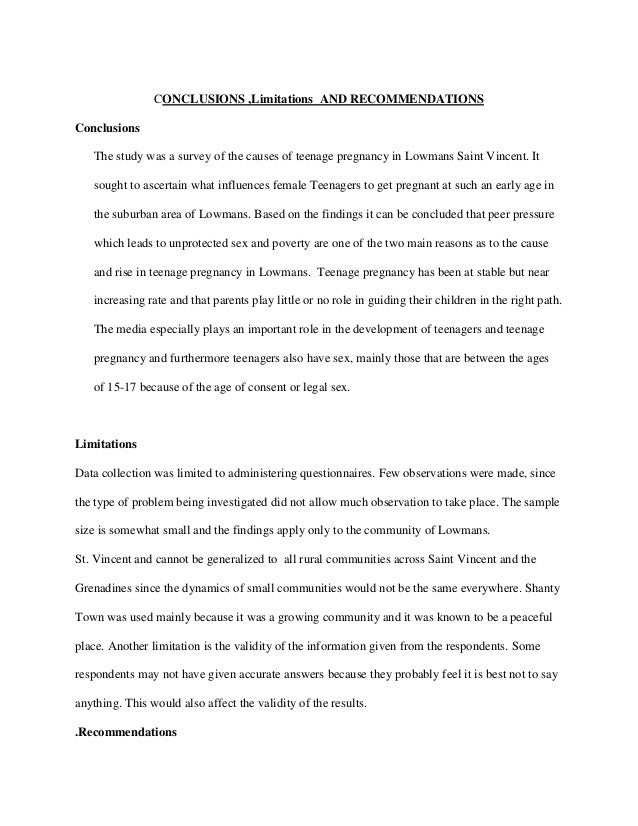 Summary conclusions recommendations research paper