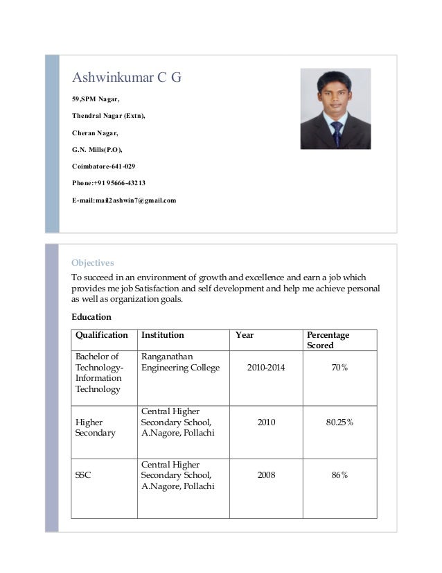 ashwin resume