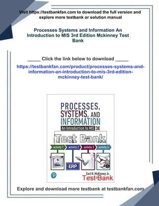 Processes Systems and Information An Introduction to MIS 3rd Edition ...