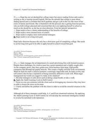 Peak Performance Success in College and Beyond 9th Edition Ferrett Test ...