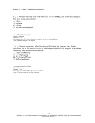 Peak Performance Success in College and Beyond 9th Edition Ferrett Test ...
