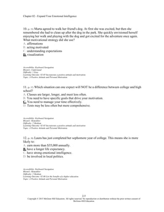 Peak Performance Success in College and Beyond 9th Edition Ferrett Test ...