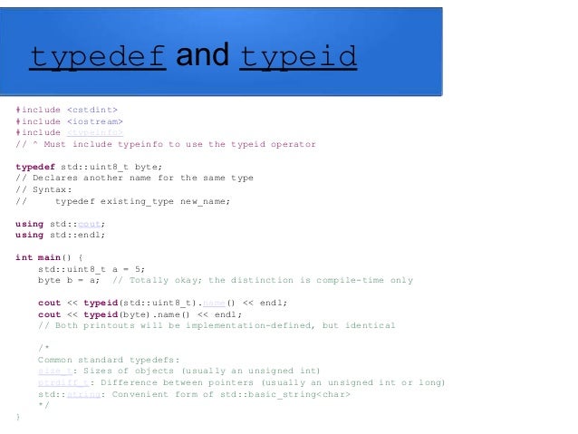 Std Byte Vs Uint8_T : Chapter 4 Moving Bytes With Transports Programmer S Guide To Apache Thrift / I always include <cstdint> and use the int8_t and uint8_t types for byte level access (i find it is there a compelling reason to start using std::byte?