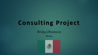 Consulting Project
Bridge2Business
Mexico
 