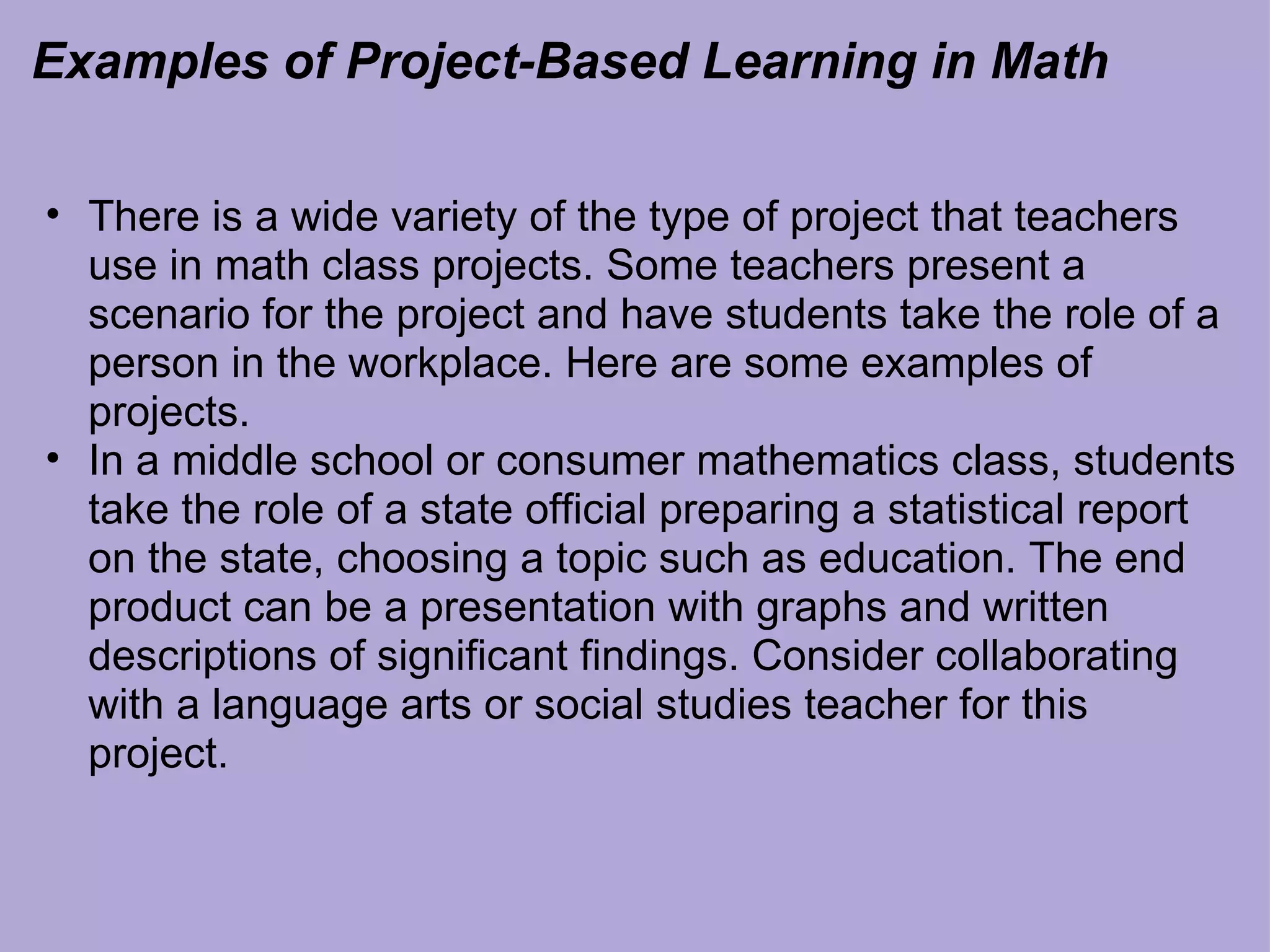 Project Based Learning | PPT