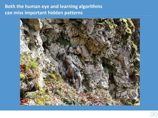 42
42
Both the human eye and learning algorithms
can miss important hidden patterns
 