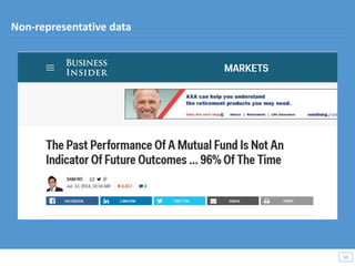 50
50
Non-representative data
 