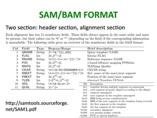 SAM/BAM FORMAT
 