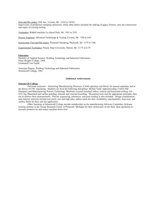 David Resume' | PDF | Free Download