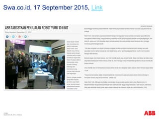 © ABB
| Slide 22
Swa.co.id, 17 September 2015, Link
September 29, 2015
 