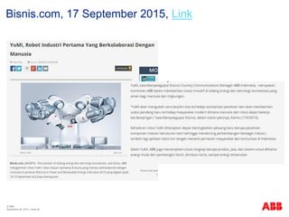 © ABB
| Slide 26
Bisnis.com, 17 September 2015, Link
September 29, 2015
 