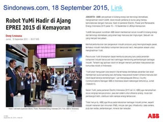 © ABB
| Slide 29
Sindonews.com, 18 September 2015, Link
September 29, 2015
 