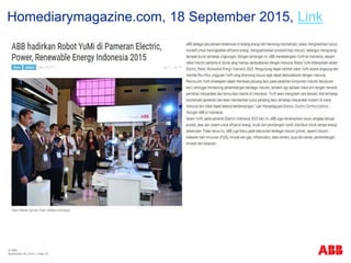 © ABB
| Slide 30
Homediarymagazine.com, 18 September 2015, Link
September 29, 2015
 