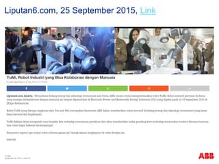 © ABB
| Slide 33
Liputan6.com, 25 September 2015, Link
September 29, 2015
 