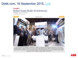 © ABB
| Slide 4
Detik.com, 16 September 2015, Link
September 29, 2015
 