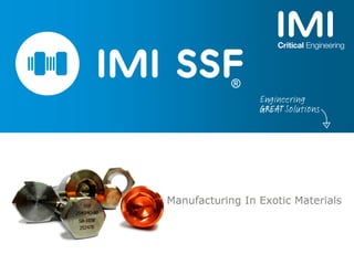 IMI SSF Company Presentation Oct_2016 | PDF