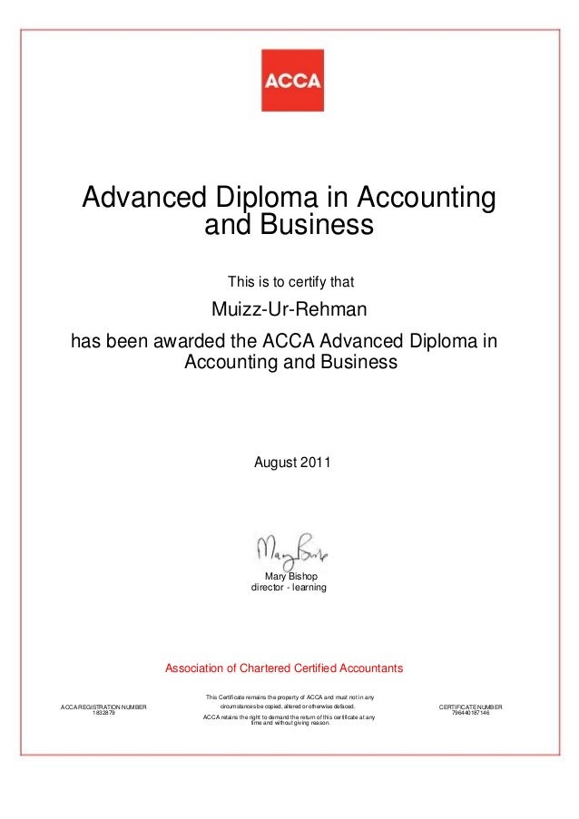 Advanced Diploma in Accounting