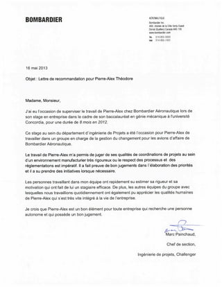 Reference Letter Marc Painchaud
